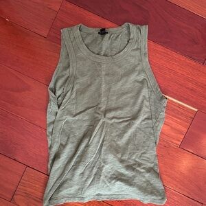 J Crew Olive Green Sleeveless Women's Top with Knot Back